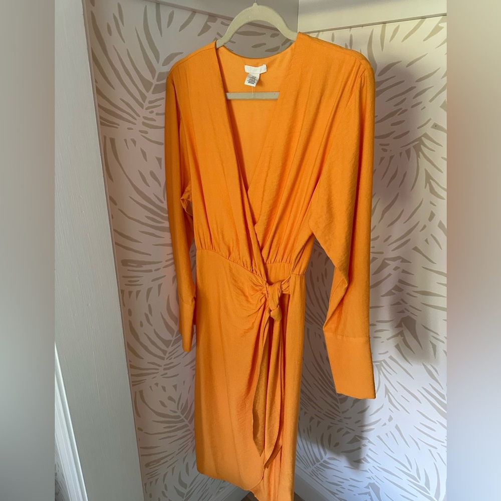 Orange Wrap H&M Dress